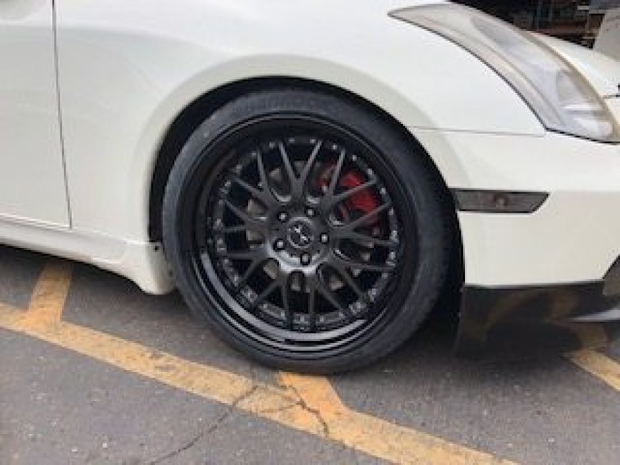 Infiniti G35 Coupe wheels Weds Sport Mavericks 709 19″ 9.5J ET15 245/35 10.5J ET14 275/35