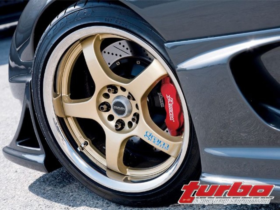 Mazda RX-7 FD wheels Rays Gram Lights 57 Pro 18″ 8.5J ET43 245/40 9J 255/40