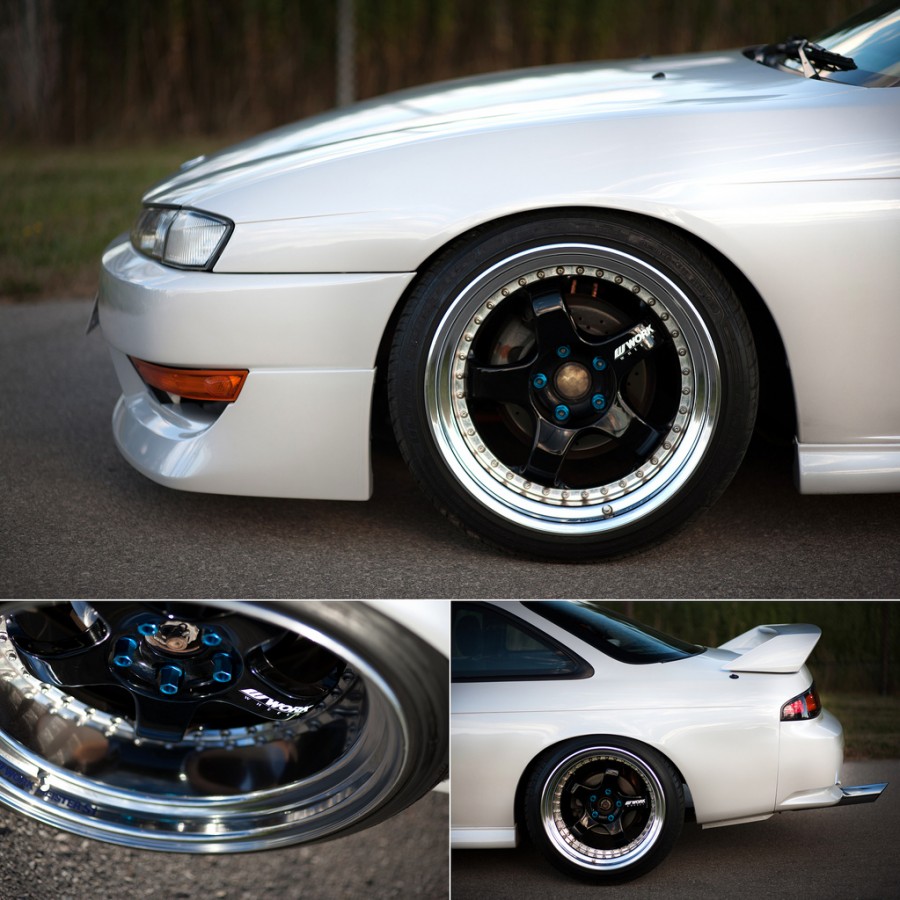 Nissan Silvia S14 wheels Work Meister S1 3P 18″ 9.5J ET-1 10.5J