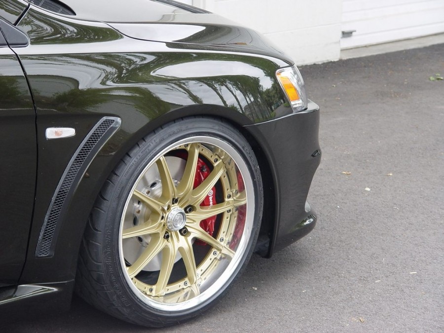 Mitsubishi Lancer Evolution X wheels Rays Volk Racing GT-F 19″ 9.5J ET17 245/35