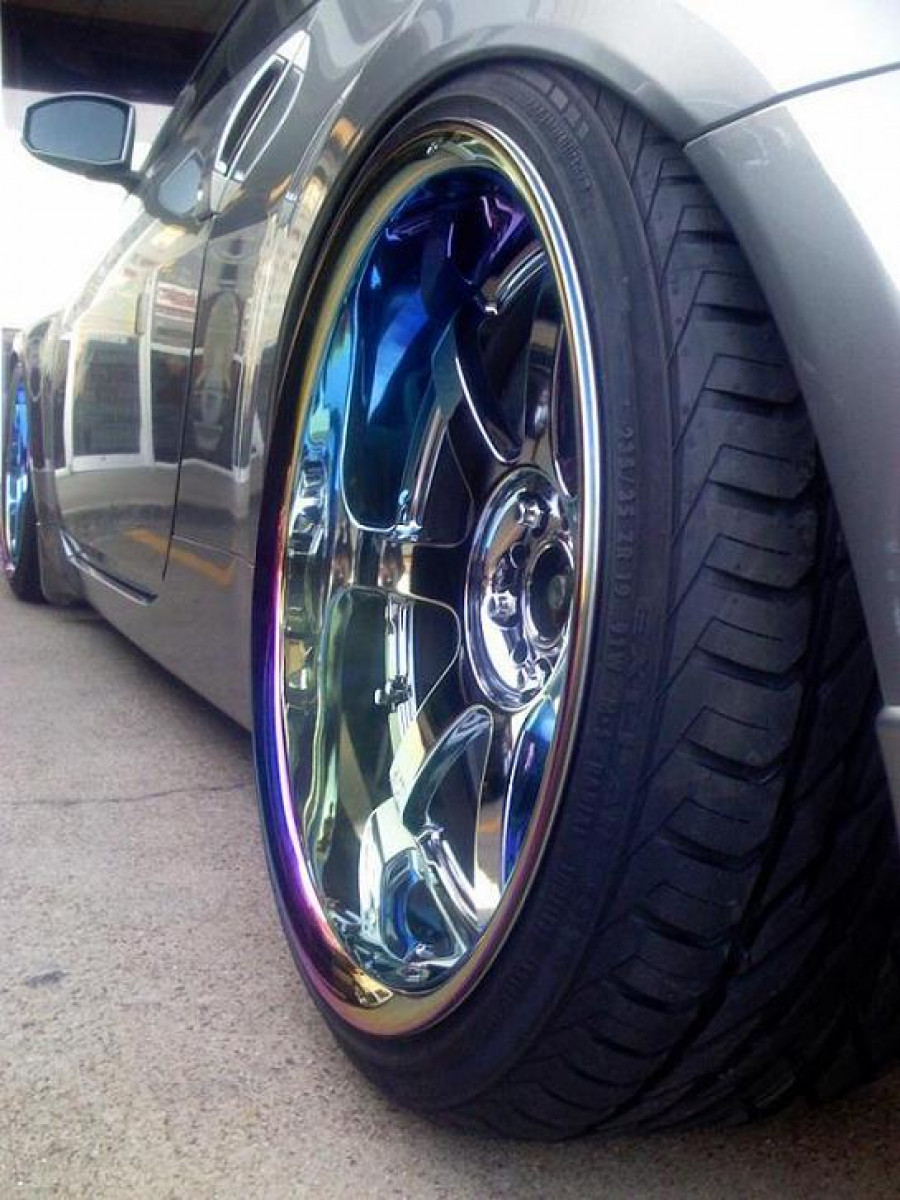 Nissan 350Z wheels Rays Gram Light 57S Pro 19″ 9.5J ET-6 215/35 10J ET-15 235/35